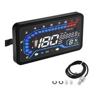 Odometer Motorcycle Digital Speedometer RPM Gauge with Turn Signal Fuel Level Timer Multi-Function ABS LCD Display