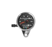 Odometer Motorcycle Universal KM/H Electronic Speedometer with LED Backlight Dual Odometer Gauge Vintage Tachometer Instrument