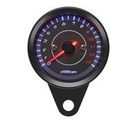 Odometer Universal Motorcycle Tachometer 13000 RPM Electronic Tach Meter Speedometer Gauge LED Backlight 12V