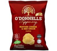O'Donnells Mature Irish Cheese & Red Onion Flavour Potato Crisps, 12 x 125g