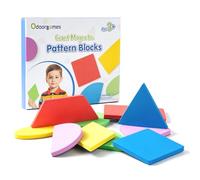 Odoorgames Magnetic Pattern Blocks - Perfect Magnetic Shapes for Whiteboard & Math Manipulatives Learning