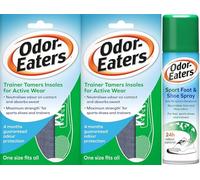 Odor-Eaters Trainer Tamers Insoles x 2 Plus Sport Foot & Shoe Spray 150 ml Bundle