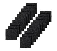 Odor Filter - Activated Charcoal Adhesive Eliminator, Trash Can Deodoriser Pads | 20 Pack Natural Absorber Sheets, 8x8cm Slim Design For Kitchen Bathroom Office Compost Bin Indoor Outdoor Use