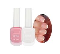 Odor Free Peel Off Nail Polish Set, Quick Dry White & Pink French Tip Nail Varnish, 2 PCS Large Volume Water Based Formula