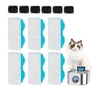 Odor Removing Filter, Sponge Water Insert, 3 Inches Cat Fountain Filter with Carbon Layer, Foam Cleaning Pad, Pet Fountain Accessory with Soft Use, Drinking Dispenser Parts for Home Apartment Indoor