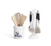 Odoria 1/12 Scale Dolls House Miniature Cooking Utensils and Bakery Utensils Holder Dollhouse Kitchen Accessories, White