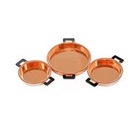 Odoria 1/12 Scale Dolls House Miniature Copper Pan 3Pcs Dollhouse Kitchen Accessories