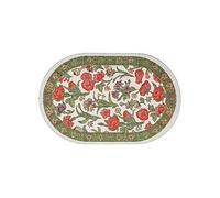Odoria 1/12 Scale Dolls House Miniature Oval Carpet Rug Dollhouse Accessories, Green