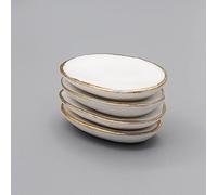 Odoria 1/12 Scale Dolls House Miniature Oval Plates 4Pcs Dollhouse Kitchen Accessories