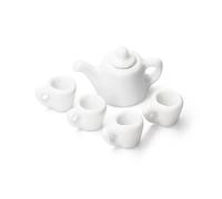 Odoria 1/12 Scale Dolls House Miniature Tea Set Dollhouse Accessories, White