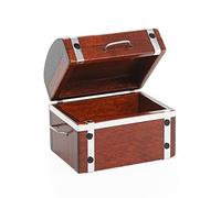 Odoria 1/12 Scale Dolls House Miniature Treasure Chest Dollhouse Accessories, Brown
