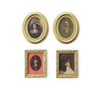 Odoria 1/12 Scale Dolls House Miniature Victorian Picture Frames 4Pcs Dollhouse Accessories