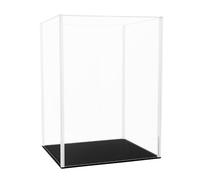 Odoria Display Case Tall Box: 51 cm for Large Dolls with Sliding Door - Clear Acrylic Glass 45 cm High Figures Trophy Thick Protector - Showcase Storage Bins Collectibles Assembly Required