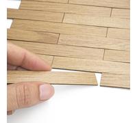 Odoria Dollhouse Flooring Sheets Miniature: 1/12 Miniature Wood Floor Tiles Diorama Display Room Construction Vintage White Oak - Mini Building Components Craft DIY Self Adhesive Peel Stick
