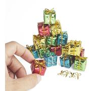 Odoria Dollhouse Gift Box Miniature: 16 Pcs 1/12 Scale Wrapped Presents Colorful for Christmas Fairy Elf Figure Diorama - Tiny Xmas Holiday Party Fake Props - Mini Ornaments DIY Craft Model
