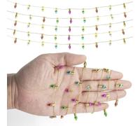 Odoria Dollhouse String Light Miniature: 19.7 ft 1/12 Scale Christmas Dercoration for Diorama - Mini Xmas Ornaments for Elf Fairy Figure - Tiny Holiday Party Props DIY Craft Model No Light