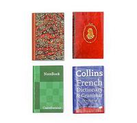 Odoria Dollhouse Vintage Books Miniature: 4Pcs 1/12 Scale Victorian Notebooks for Antique Library Office - Mini Bulk Book Classic Paper School Supplies for Craft