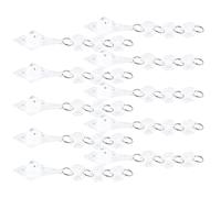 Odorkle 10Pcs Chandelier Crystal Pendant Acrylic Lamp Prisms, Irregular Cone Design DIY Decoration for Home Lighting Christmas Tree Decor 10cm Adjustable Length (Transparent)