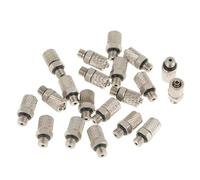 Odorkle 20Pcs M5 4mm Pneumatic Male Connector High Pressure Resistance 0-1.6MPa M5 Threads Quick Fitting Air Hose Connector with Copper for Pneumatic Systems