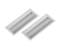 Odorkle 2pcs Aluminum Alloy Pull Handle Modern Recessed Cabinet Door Handle for Wardrobe Drawer Kitchen Bathroom Furniture with Smooth Easy Install
