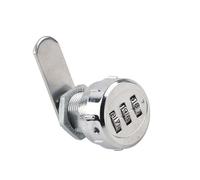 Odorkle 3 Digit Combination Lock 1000 Codes Stainless Steel Cabinet Lock No Screw Installation Tool Box Drawer Locker Security Coded for 0.6-23mm Wooden Metal Cabinets (0.5~9mm Metal Cabinet)