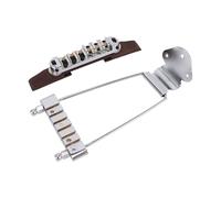 Odorkle 6 String Jazz Electric Guitar Bridge Set, Zinc Alloy Roller Saddle Tailpiece with Screws Hex Wrench for 6 String Electric Guitar