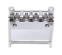 Odorkle Bass Bridge for 4 String 18mm, Cr Plated Zinc Alloy Adjustable Assembly with Screws and L Wrenches