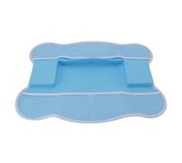 Odorkle Bathtub Splash Guard for Children Toddler Bath, Efficient Water Control, Bath Tub Caddy Shelf with Double Sided Mesh Pockets, Silicone