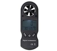 Odorkle Digital Anemometer Handheld Wind Speed Meter with Temperature | Compact ABS Wind Gauge for Sailing, Kite Surfing and Paragliding, Measures Wind Chill, Gust and Beaufort Scale, 0.3-30 M/s