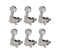 Odorkle Fully Enclosed Guitar Tuning Machines, Zinc Alloy Chrome Tuning Pegs Set with 1:15 Gear Ratio for Electric or Acoustic Guitars Replacement (6 Right)