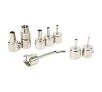 Odorkle Heat Nozzles Kit, Curved Angle Hot Air Nozzles, Stainless Steel Material, Enhanced Work Efficiency, Good Replacement Parts, Wear Resistant Performance, Easy to Store, Suitable