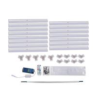 Odorkle Hexagonal LED Light RGB Ceiling Strip, Aluminum Alloy, Remote Controlled for Garage, Shop, Party, Game Room Lighting That Creates Stylish