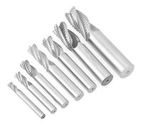 Odorkle HSS End Mill Set 4 Flute 6-20mm Roughing Chipbreaker Milling Cutter | High Speed Steel Construction, Durable Slot Milling, Clean Edges, Universal Fit for Milling Machines