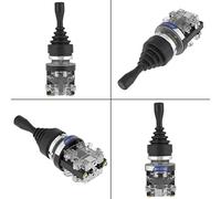 Odorkle Momentary Joystick Switch, 2 Position 2NO Return to Center Joystick Switch with Rubber Sleeve, Water Oil Dust Resistant, for Automation Control Panels Magnetic Starter