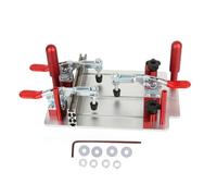 Odorkle Router Table Coping Sled Aluminum Alloy Rail Guide Adjustable 0 to 48mm Clamping Width 144.5mm with Clear Acrylic Dust Board for Woodworking Cutting