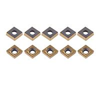 Odorkle Shape Indexable Lathe Milling Inserts Turning Tools CNC Carbide Insert Cutter 10PCS CCMT060204-HM YBC251 for Semi-Finishing Steel High Strength Durable Carbide Tips