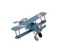 Odorkle Vintage Iron Airplane Model Toy, Classic Aircraft Decor for Car Dashboard, Desktop Display and Photography Prop, 3.9 X 3.5 X 2inch Retro Aviation Kids Adults (Blue)