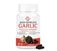 Odorless Garlic, Odorless Aged Garlic Extract Softgels, 2 Years Aged Garlic, 600mg Aged Garlic Extract Per Serving, with CoQ10 Ubiquinol & Vitamin K2 (MK-7), 1 Month Supply