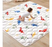 Odorless Premium Foam Baby Play Mat 50" x 50", Soft Microfiber Fabric Crawling Mat for Floor- Comfortable and Hypoallergenic, Non-Slip Cushioned Floor Playpen mat for Infants,Babies,Toddlers