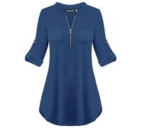 Odosalii Long Sleeve Tops for Women Bluey Clothes Ladies Plus Size Summer Blouses Polo T Shirts Tunic Top for Leggings
