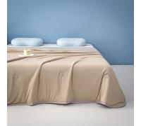 Odot 2.5 Tog Coverless Duvet for Single Double King Size, Summer Duvet No Cover Cosy and Lightweight Quilt Breathable Bedspreads Quilted Throw for Beds (150x200cm,Cool-Brown)