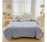 Odot 2.5 Tog Coverless Duvet for Single Double King Size, Summer Duvet No Cover Cosy and Lightweight Quilt Breathable Bedspreads Quilted Throw for Beds (200 * 230cm,Elegant Moroccan)