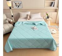 Odot 2.5 Tog Coverless Duvet for Single Double King Size, Summer Duvet No Cover Cosy and Lightweight Quilt Breathable Bedspreads Quilted Throw for Beds (180 * 200cm,Sky Blue)