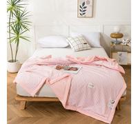 Odot 2.5 Tog Coverless Duvet for Single Double King Size, Summer Duvet No Cover Cosy and Lightweight Quilt Breathable Bedspreads Quilted Throw for Beds (150 * 200cm,D2 Pink Plaid)