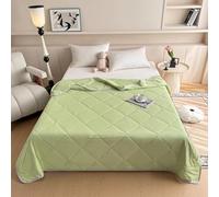 Odot 2.5 Tog Coverless Duvet for Single Double King Size, Summer Duvet No Cover Cosy and Lightweight Quilt Breathable Bedspreads Quilted Throw for Beds (110 * 150cm,Grass Green)