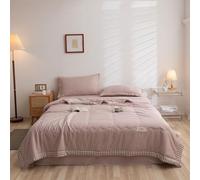 Odot 2.5 Tog Coverless Duvet for Single Double King Size, Summer Duvet No Cover Cosy and Lightweight Quilt Breathable Bedspreads Quilted Throw for Beds (180 * 220CM,D3 Khaki)