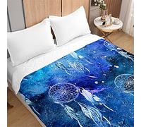 Odot 3D Dream Catcher Print Quilted Bedspread Single Double King, Soft Lightweight Coverlet Quilted Coverlets Comforter Sofa Bed Cover Bedding for All Season (150x200cm,Galaxy universe)
