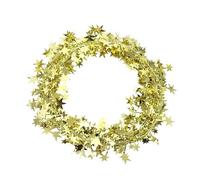 Odot 4Pcs Christmas Tinsel, Xmas Shiny Tinsel Garland for Christmas Decorations, Xmas Tree, Wedding, Table Centerpiece, Fireplace, Stairs, Wreath, Doorway, New Year (Light gold,7.5m)