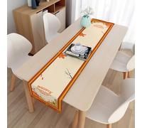 Odot Autumn Table Runner, Seasonal Fall Winter Machine Washable Kitchen Dining Table Decoration long tablecloth, for Thanksgiving Events Home Decor (33x150cm,Pumpkins)