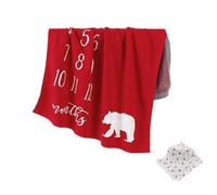 Odot Baby Soft Knit Pure Blanket for Boys and Girls Months, Toddler Warm Swaddle Sleeping Square Throw Blankets Knitted Unisex Patterns Pram Cot Bed Textured Sleep Blanket (100 * 80cm,red)